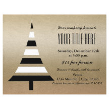 Golden & Black Christmas Tree Flyer