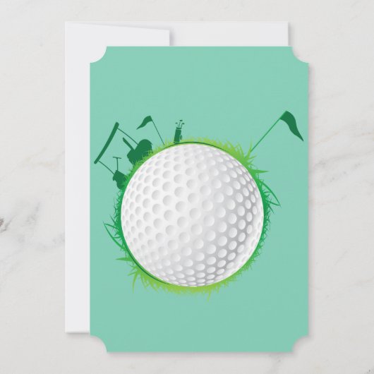 Golden Black Corporate Golf Turnier Einladung (Rückseite)