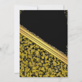 Golden & Black Elegante Glam Company Feiertag Part Einladung (Rückseite)