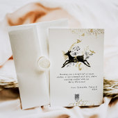 Golden & Black Floral Boho Arch Foto Weihnachten