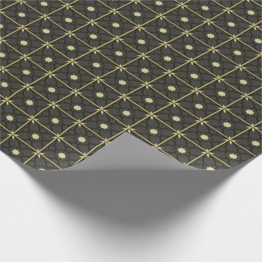 Golden Black Geschenkpapier (Ecke)
