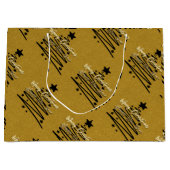 Golden Black Gift Bag Große Geschenktüte (Vorderseite)