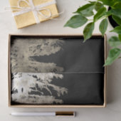 Golden & Black Glam Pine Tree Rustikale Wald Hochz Seidenpapier (Geschenk)