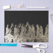 Golden & Black Glam Pine Tree Rustikale Wald Hochz Seidenpapier (Handwerk)