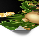 Golden & Black Holiday 50. Geburtstag Willkommen Poster (Ecke)