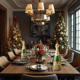 Golden Black Label Set  Schaumweinetikett