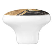 Golden Black Marble Pattern Keramikknauf (Seitenansicht)