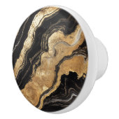 Golden Black Marble Pattern Keramikknauf (Rechts)