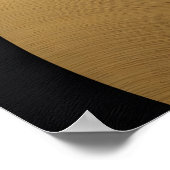 Golden & Black Overlapping Geometrie Abstrakt Poster (Ecke)