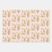 Golden Black Palm Leaf Muster Geschenkpapier Set (Vorderseite 3)