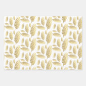 Golden Black Palm Leaf Muster Geschenkpapier Set (Vorderseite 2)