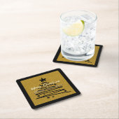 Golden Black Paper Coaster Rechteckiger Pappuntersetzer (Vor Ort)