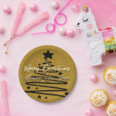 Golden Black Paper Plate Pappteller (Party)