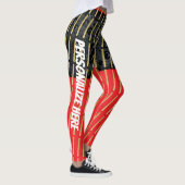 Golden Black Red Mix-up Modedesign Legging Leggings (Rechts)
