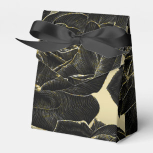 Golden & Black Rose Glam Elegantes Party Geschenkschachtel