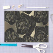 Golden & Black Rose Glam Elegantes Party Seidenpapier (Handwerk)