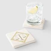 Golden Black Scales of Justice | Geschenke von Jur Steinuntersetzer (Seitenansicht)