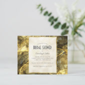 Golden Black Topaz Gemstone Brautparty Einladung (Stehend Vorderseite)