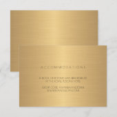 Golden Black Wedding Hotel Unterkunft Begleitkarte (Vorne/Hinten)