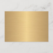 Golden Black Wedding Hotel Unterkunft Begleitkarte (Rückseite)