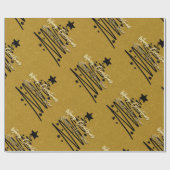 Golden Black Wrapping Paper Geschenkpapier (Flach)