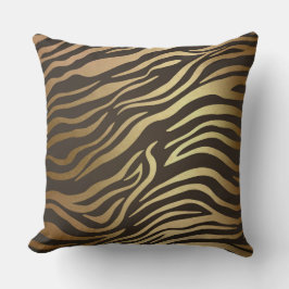 Golden Black Zebra Safari Lendenkissen