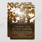 Golden Blätter Nostalgie Danke Sympathy Card (Vorne/Hinten)