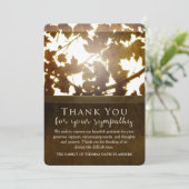 Golden Blätter Nostalgie Danke Sympathy Card (Stehend Vorderseite)