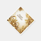 Golden Blätter Weihnachtsbuch Napkin Serviette (Ecke)