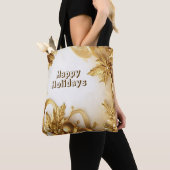 Golden Blätter Weihnachtsfeiertag Tote Tasche (Von Nahem)