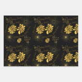 Golden Blau, Grün und Bordeaux Geschenkpapier Set (Vorderseite 2)