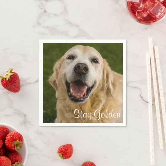 Golden Bleibe Golden Retriever Cocktail Napkins Serviette (Beispiel)