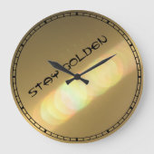 Golden bleibe mit Refracted Gold Light benutzerdef Große Wanduhr (Vorderseite)