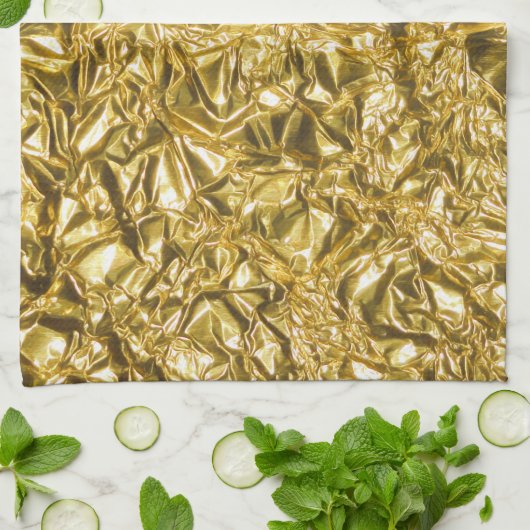 Golden Bling Geschirrtuch (Gefaltet)