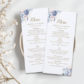 Golden Bloom: Blue & White Floral Wedding  Programm