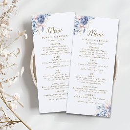 Golden Bloom: Blue & White Floral Wedding  Programm