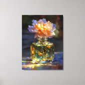 Golden Bloom Elixir - Dreamlike Floral Parfüm Leinwanddruck (Vorderseite)