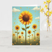 Golden Bloom Field Pattern Card Karte (Gelbe Blume)