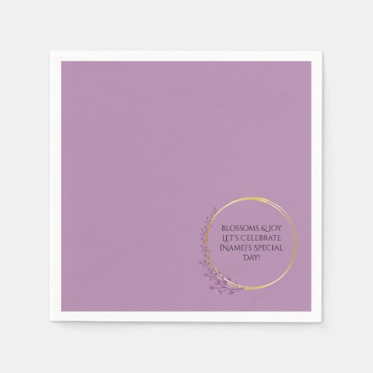 Golden Bloom Floral Serviette (Vorderseite)