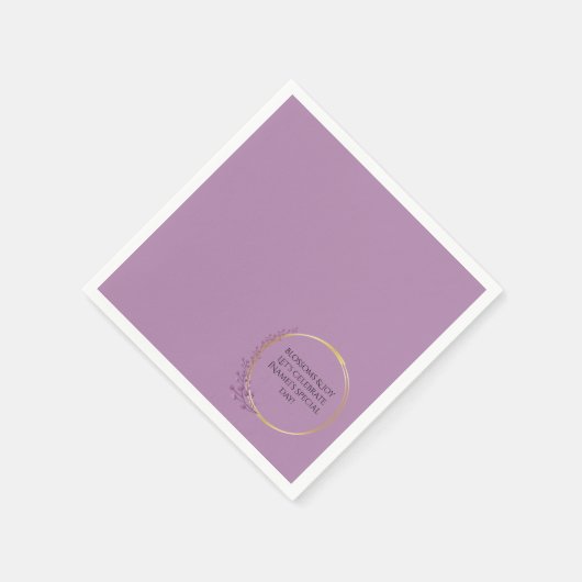 Golden Bloom Floral Serviette (Ecke)