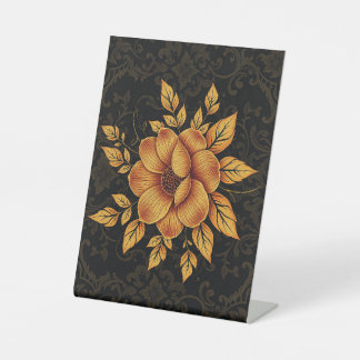 Golden Bloom Floral Sockelschild