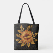 Golden Bloom Floral Tasche (Rückseite)