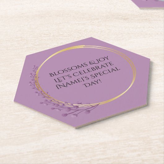 Golden Bloom Floral Untersetzer (angewinkelt)