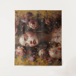 Golden Bloom Goddess – Large Horizontal Wall Tapes Wandteppich