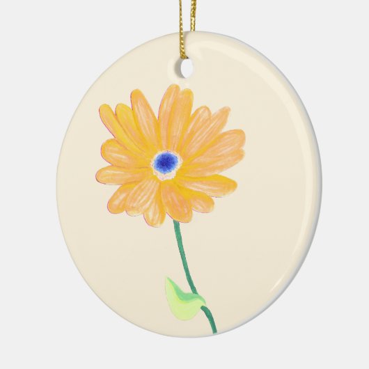 Golden Bloom Keramik Ornament (Links)