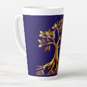 Golden Bloom Large Latte Tasse (Linke Ecke)