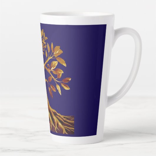 Golden Bloom Large Latte Tasse (Rechts)
