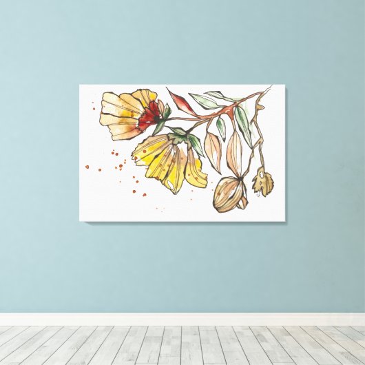 Golden Bloom Leinwanddruck (Insitu (Holzboden))