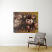Golden Bloom Muse – Vertical Wall Tapestry Wandteppich (Beispiel (Horizontal))