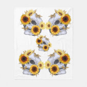 GOLDEN BLOOM SKULL FLEECEDECKE (Vorderseite)